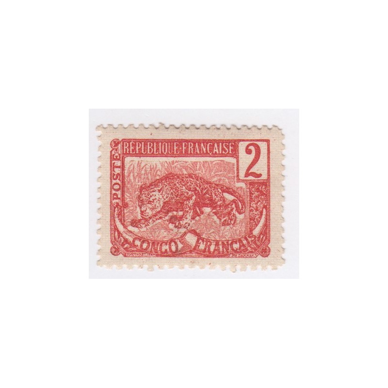 Congo Colonie Française timbres n°28b erreur couleur - neuf - cote 225 Euros - lartdesgents.