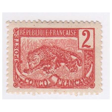 Congo Colonie Française timbres n°28b erreur couleur - neuf - cote 225 Euros - lartdesgents.
