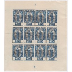 Congo Colonie Française bloc 12 timbres n°34 non dentelés sans valeur 1900 Neuf