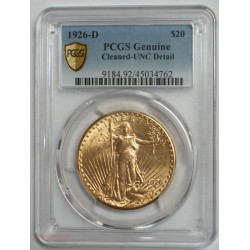 USA - 20$ OR 1926 Denver Saint Gaudens PCGS Unc détails