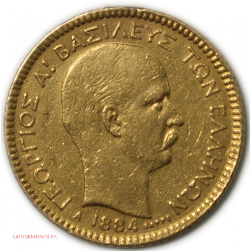 Grèce - 20 Drachmai 1884 gold