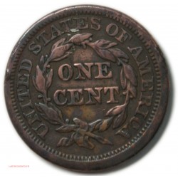 US 1844 Young Head US Copper Large Cent 1C, lartdesgents