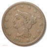 US 1841 braided hair large cent small head, lartdesgents