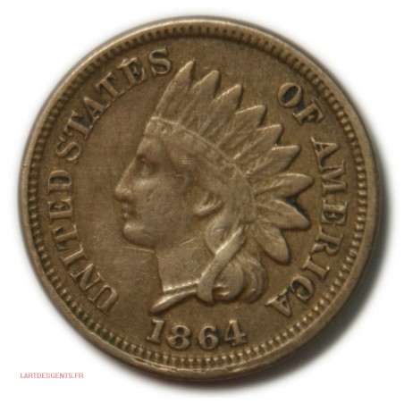 US 1864 Bronze Indian Head Cent 1C, lartdesgents