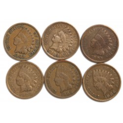 lot of 15x US Bronze Indian Head Cent 1865-1909 see photos, lartdesgents