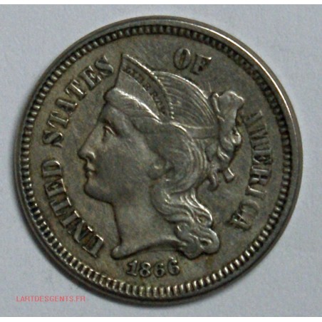 US 1853 Three Cent Silver Scarce Date, lartdesgents