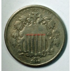 US 1868 shield 5c Nickel, 5 Cents, lartdesgents