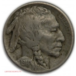 US Indian head Buffalo 5 Cents,1914 Denver, lartdesgents.fr