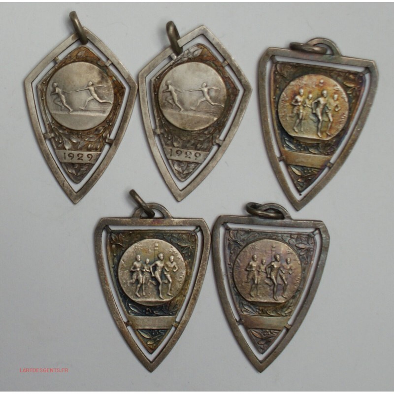 Médailles U.S.S.G.T & C.R Seine 1929, Relais 4x100 mètres + Courses
