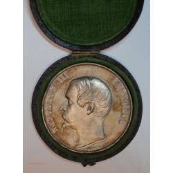 RARE Médaille Napoléon III Exposition de Dijon 1858 par CAQUE.F.
