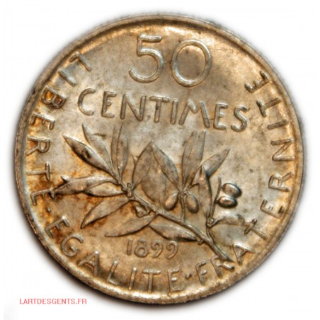 50 centimes Semeuse 1899 Superbe + (2) par O. Roty