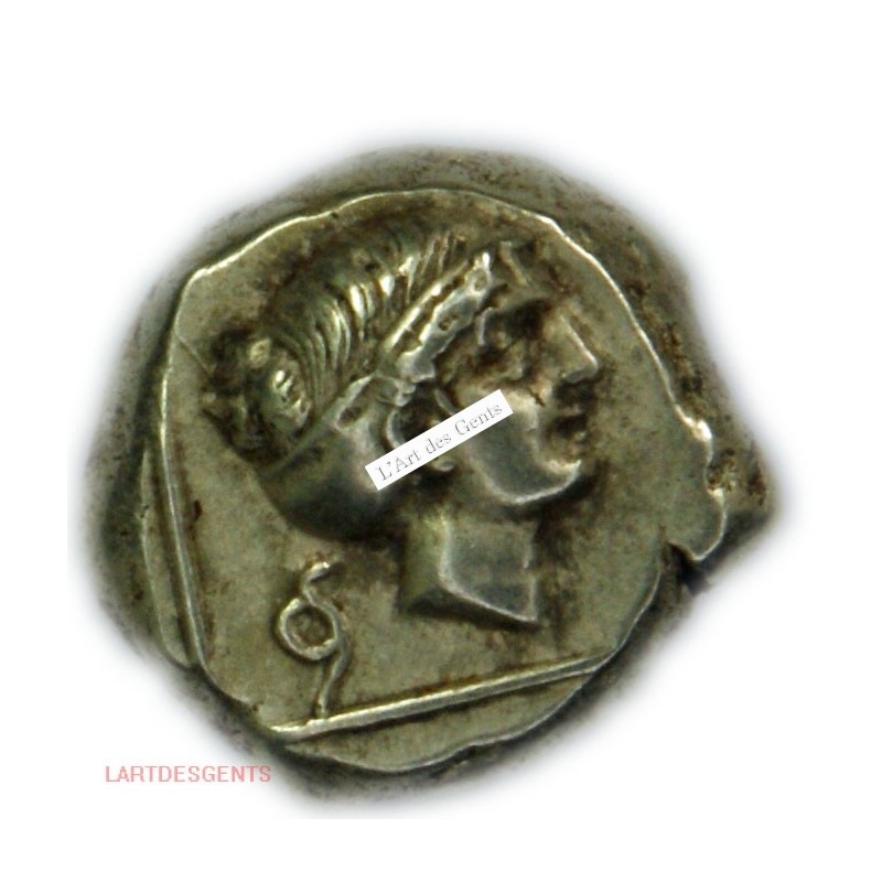 LESBOS - MYTILENE Hecte Electrum (tête de (Artémis - Ménade)440-450 avant J.C., lartdesgents.fr