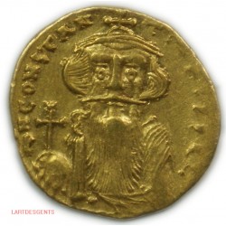 BYZANTINE - SOLIDUS CONSTANT II 641-648 ap. J.C., lartdesgents.fr