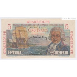 Billet Guadeloupe 5 Francs 1947 Neuf - n°G.23 72117 - lartdesgents.fr