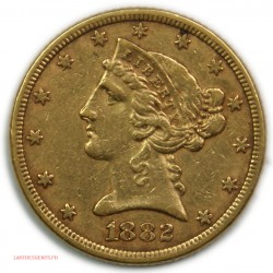 USA - 5$ OR 1882 Coroner, 5 dollars 1882 Liberty