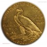 USA - 5$ OR 1908 Indian head, 5 dollars 1908 tête d'indien