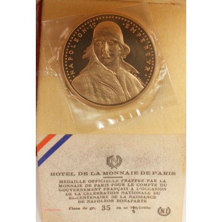 MDP - Médaille or Bicentenaire de la naissance de Napoléon Bonaparte Proof 1969
