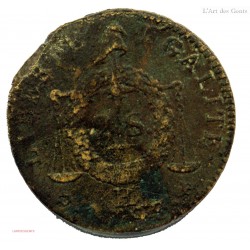 Louis XVI; 2 sols aux balances 1793 H La Rochelle AN II rare