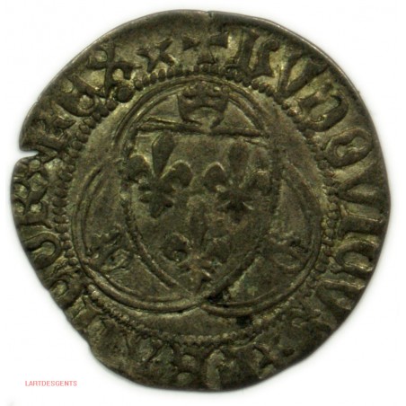 Louis XI Blanc à la couronne ST Lô 1461-1483 ap JC.