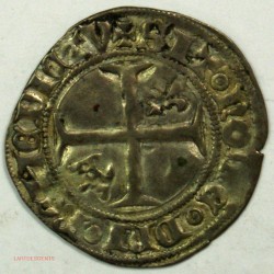 CHARLES VI 1/2 Blanc guénard 1380-1492 ap JC.