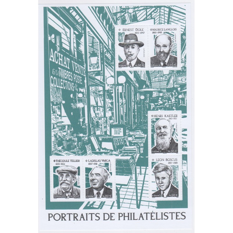 Feuillet Personnalités Portrait de Philatéliste Ed spéciale Paris Philex 2022 - Neuf** Lartdesgents.fr