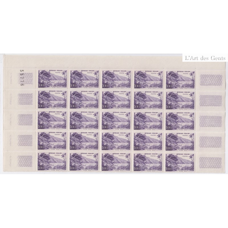 France demi planche 25 Timbres N°1194 - Neufs** - lartdesgents.fr