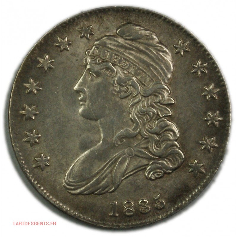 half dollar 1835 Capped Bust silver 50c quality, lartdesgents.fr