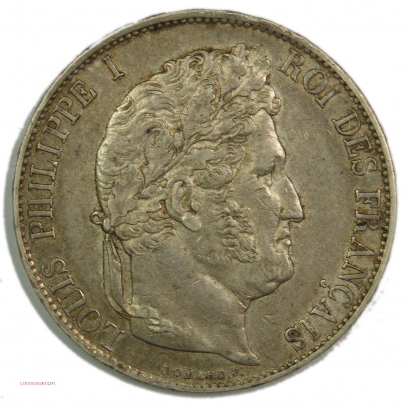 Louis Philippe Ier 5 franc 1845 BB Strasbourg SUPERBE, lartdesgents.fr