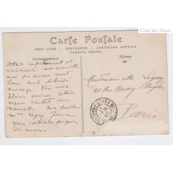 CPA Lot de 4 - oblitérations cercle intérieur pointillé Brazzaville Congo Français  - l'artdesgents.fr