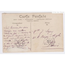 CPA Lot de 4 - oblitérations cercle intérieur pointillé Brazzaville Congo Français  - l'artdesgents.fr