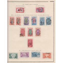 Moyen Congo Colonie Française - 26 timbres avec oblitérations 1916 à 1931, lartdesgents.fr
