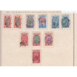 Moyen Congo Colonie Française -16 timbres avec oblitérations 1916 à 1931, lartdesgents.fr