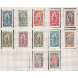Moyen Congo Colonie Française - 22 timbres femme bakalois neufs 1907 à 1928, lartdesgents.fr