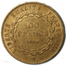 100 Francs or Génie 1886 A Paris III° République, lartdesgents.fr