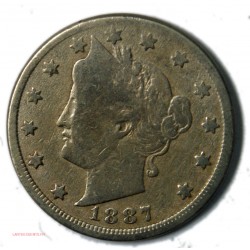 US Liberty 5 cents 1887, lartdesgents.fr
