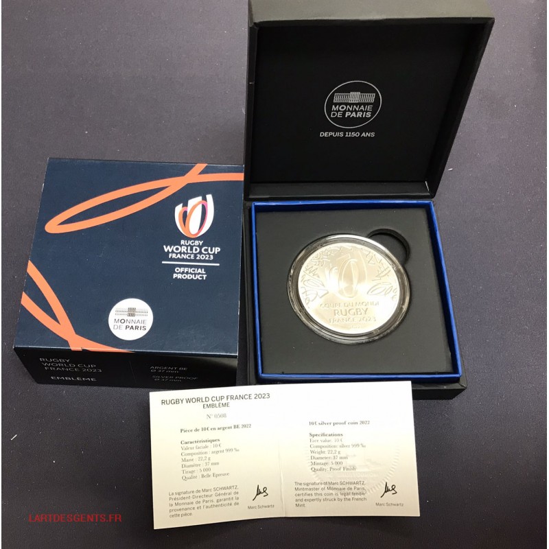 Coffret BE 10 Euros Argent Proof France 2023 - World cup