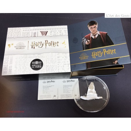 Coffret BE 10 Euros Argent MDP 2022 Harry Potter Choixpeau, lartdesgents.fr