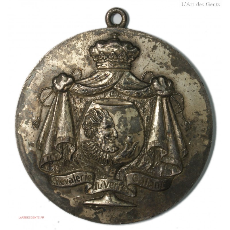 Médaille CHEVALERIE VERRE GALANT (Henri IV), lartdesgents.fr