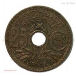 25 centimes 1940 Lindauer