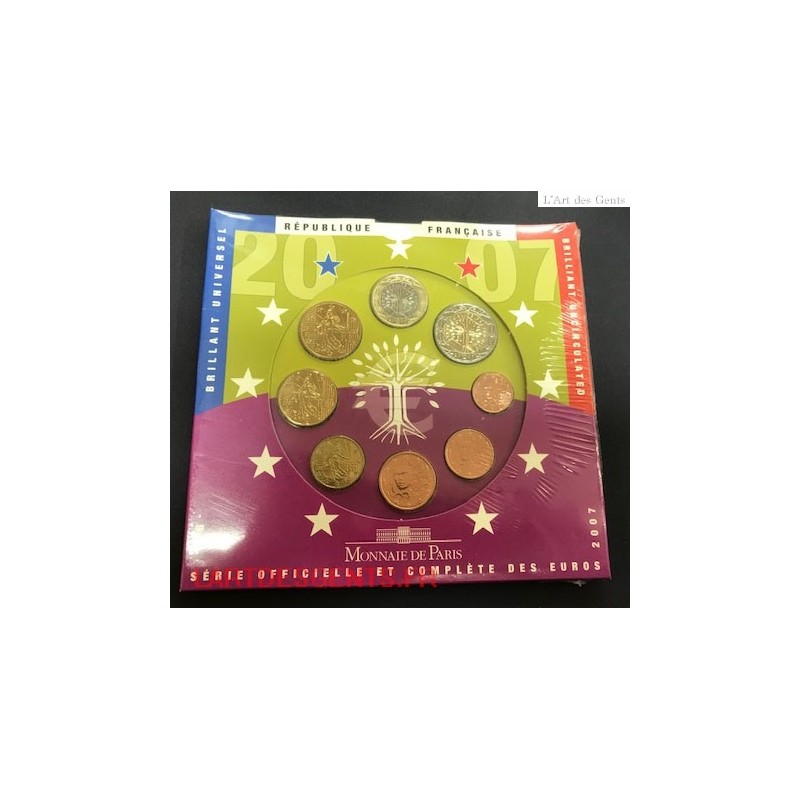 BU FRANCE EURO 2007 1C à 2€ FDC, lartdesgents.fr