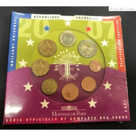 BU FRANCE EURO 2007 1C à 2€ FDC, lartdesgents.fr