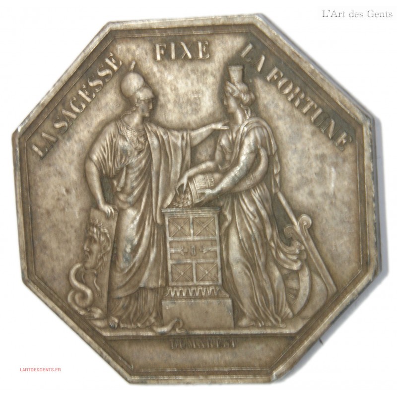 Jeton Banque de France An VIII par démarest , lartdesgents.fr