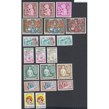 Timbre de collection de France N° 1652/54 Non dentelés Neuf sans