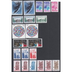 Timbres France 1980 n°2110 à n°2117 non dentelés, dentelés et essais - Neufs**  cote 441 euros, lartdesgents