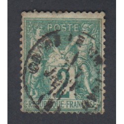Timbre France n°62 Type sage 1876 oblitéré cote 340 Euros lartdesgents