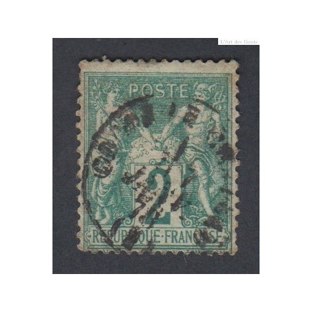 Timbre France n°62 Type sage 1876 oblitéré cote 340 Euros lartdesgents