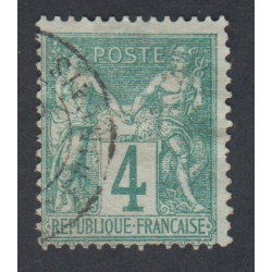 Timbre France n°63 Type sage 1876 oblitéré cote 100 Euros lartdesgents