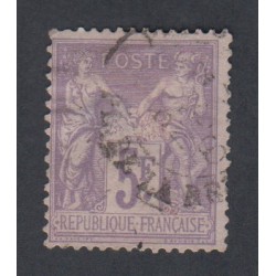 Timbre France n°95 Type sage 1877 oblitéré cote 100 Euros lartdesgents