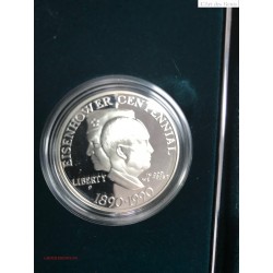 USA - 1990-P Coffret Dollar EISENHOWER Proof avec COA*, lartdesgents.fr