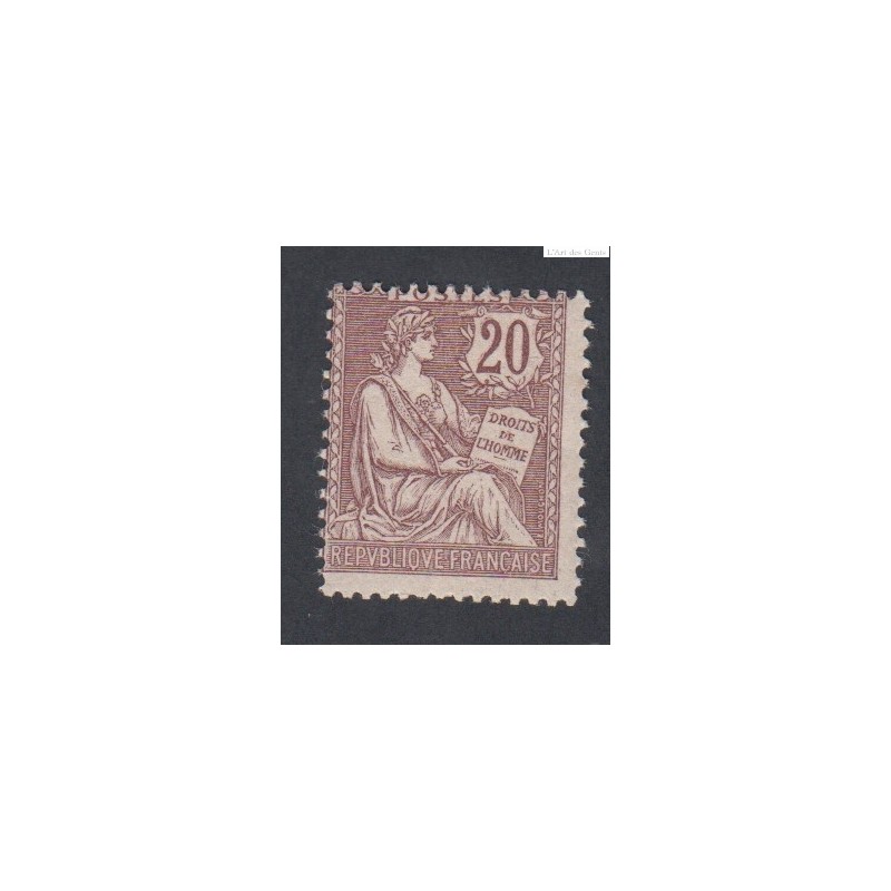 Timbre France Type mouchon retouché N°126 - 1902 Neuf**  cote 400 Euros lartdesgents